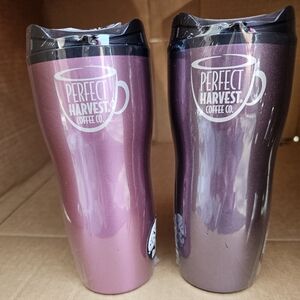 2 Travel Tumblers - Pink and Purple Duo NEW